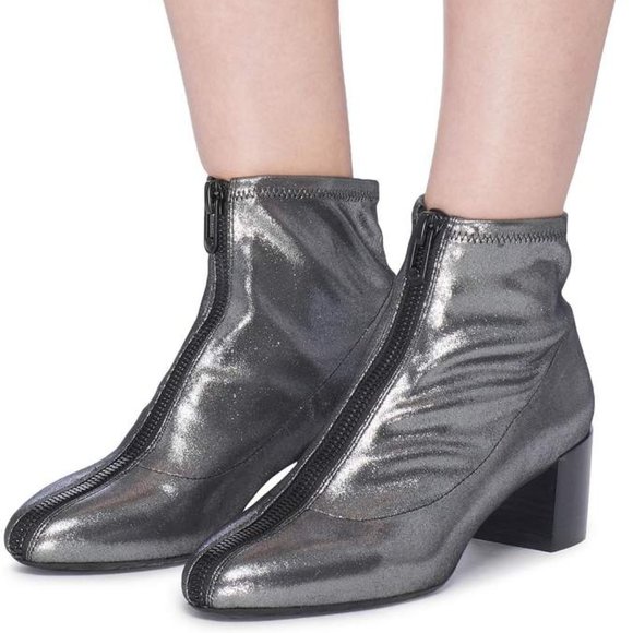 Stella Luna Turnlock Metallic Zip Ankle Boots 7 - Picture 1 of 11
